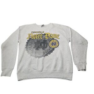 Vintage 80s 90s Notre Dame Sweatshirt Nutmeg Mills USA Fighting Irish College M